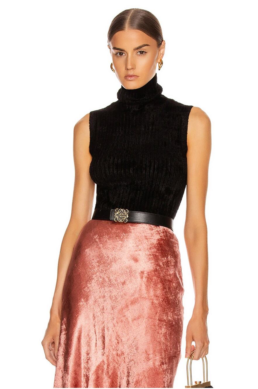 SIES MARJAN Saya Ribbed Turtleneck Sweater Black Small S